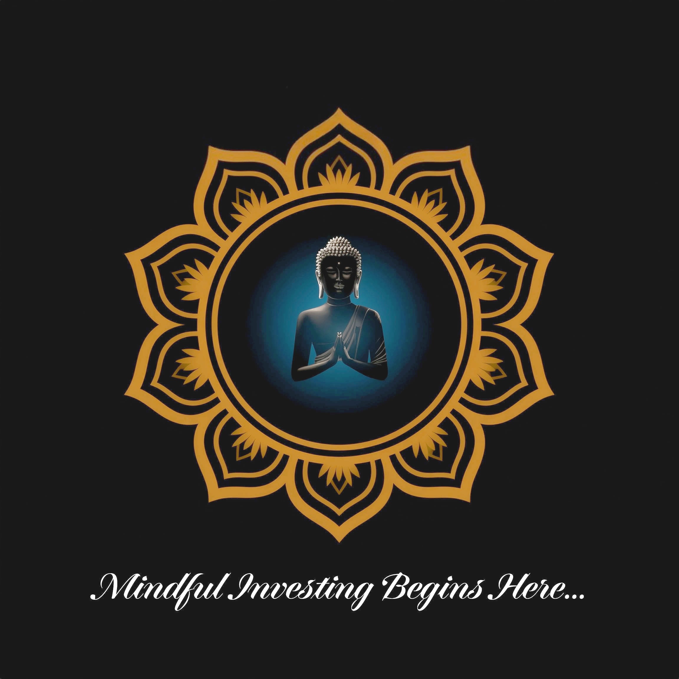 Buddha in golden lotus mandala representing mindful investing